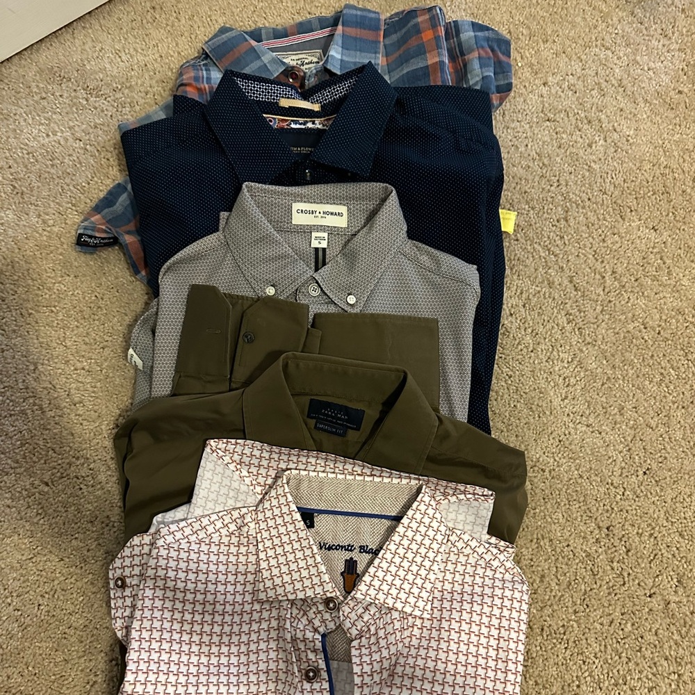 Mens casual button-down 5 of them Visconti black
